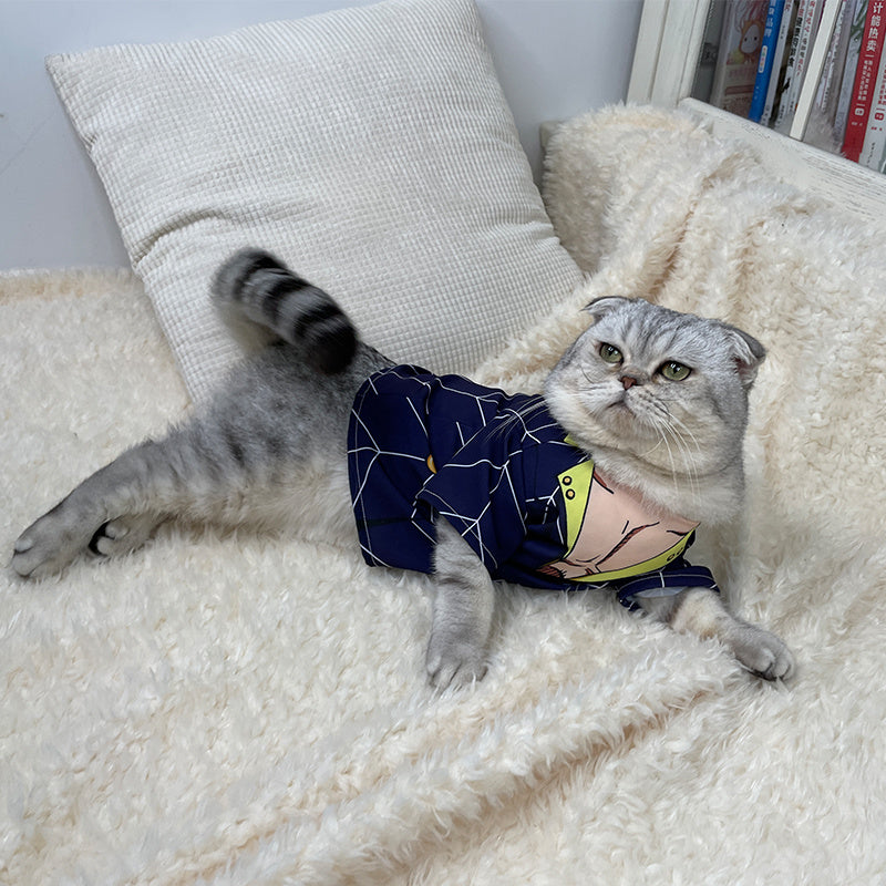 猫咪领带领照片装饰用品T恤