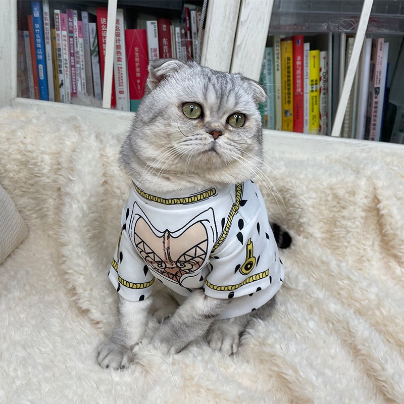 猫咪领带领照片装饰用品T恤