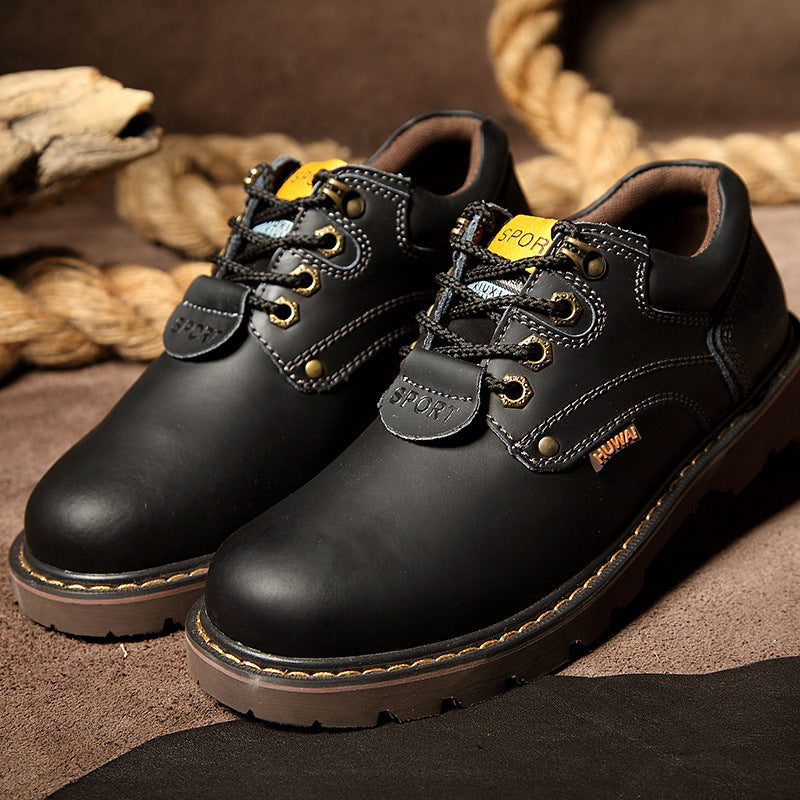 Rugged Leather Field Boots
