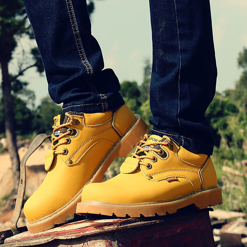 Rugged Leather Field Boots